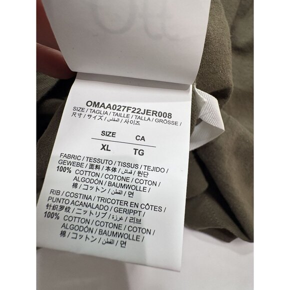 OFF-WHITE Bricks Arrow Slim S/S Tee in Army Green - Picture 9 of 9